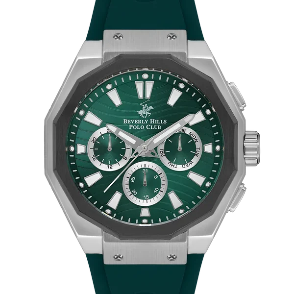 Men’s green chronograph silicone watch – bp3557x.375
