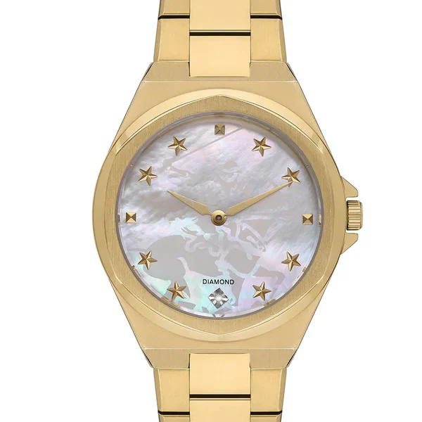 Women's gold analog metal watch – bp3570x.120