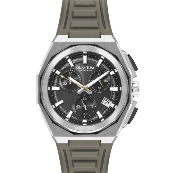 Men's beige chronograph silicone strap watch – pwg1078.357