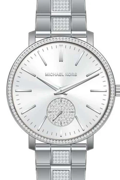 Jaryn pave silver tone women's watch mk3600