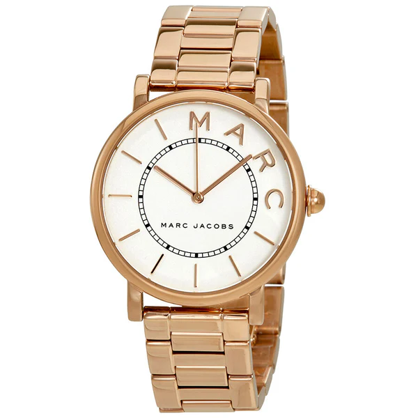 Roxy silver dial ladies rose gold tone watch mj3523